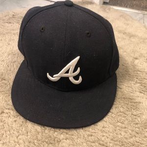 Atlanta Braves On Field MLB Fitted Hat. Size 7 1/4